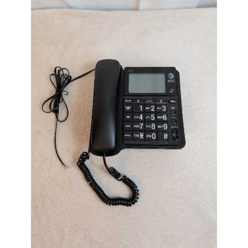 AT&T CL2930 Corded Phone Speakerphone Caller ID Digital Display Black